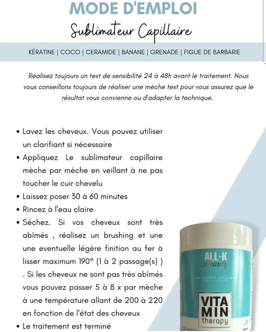 1 kg sublimador capillar - Vitamin Therapy - All-K Beauty - botox