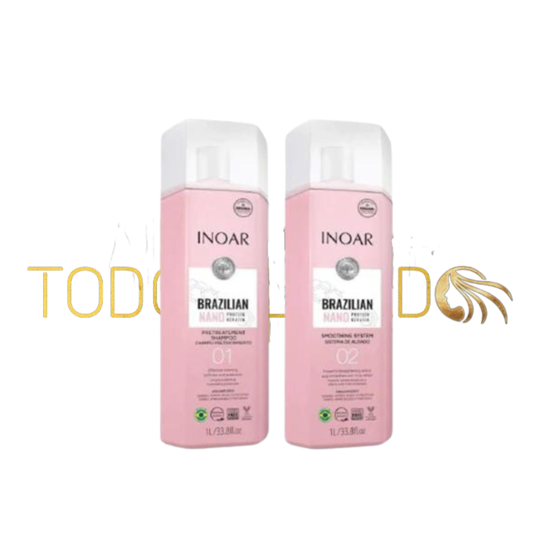 Kit 1 Litre Inoar Brazilian Nano Proteína
