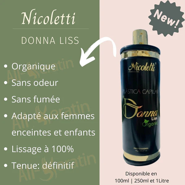 1 Litro Nicoletti - Donna Liss - Alisado proteinado con tanino (nuevo envase)